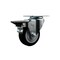 Service Caster 3.5'' Black Poly Wheel Swivel Top Plate Caster Posi Brake SCC-20S3514-PPUB-BLK-PLB - alternate 1